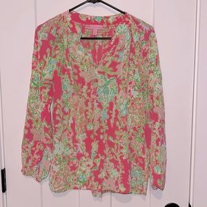 Lilly Pulitzer Elsa Silk Top VGUC size Small